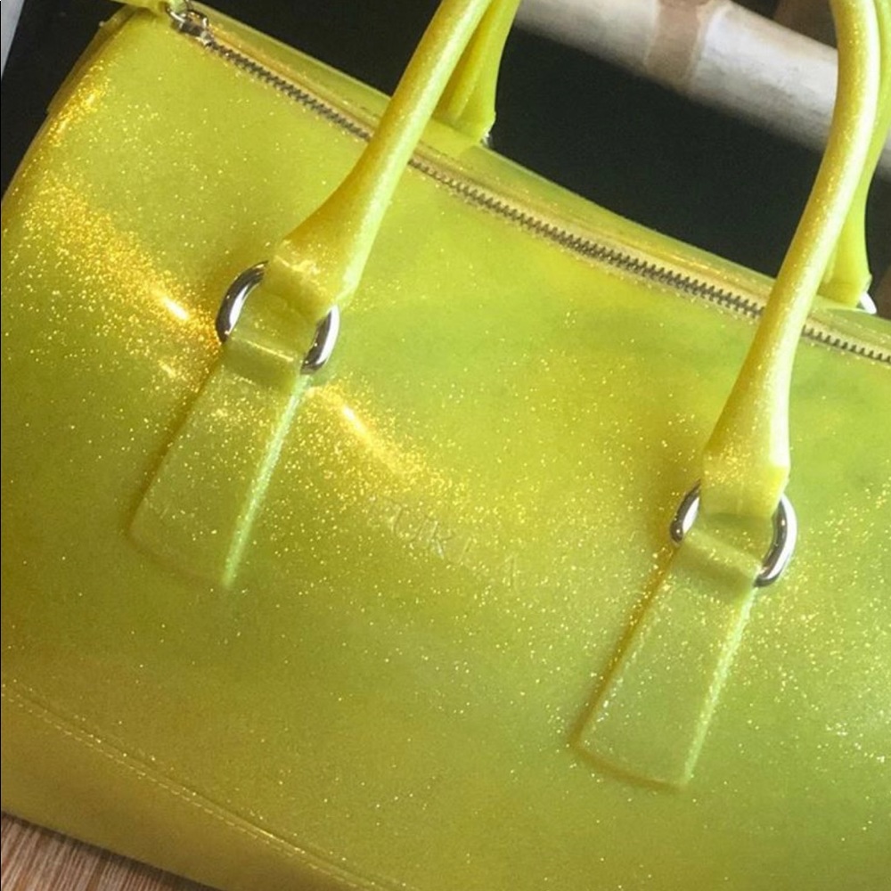 Furla Yellow Glitter Tote Bag - Picture 2 of 4